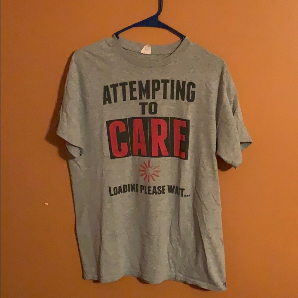 Attempting to care tee
